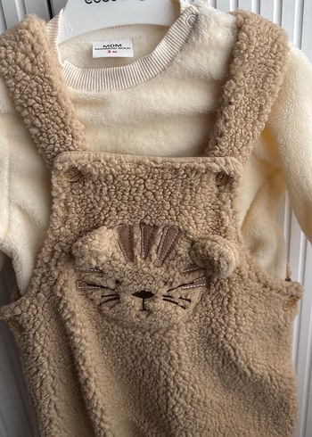 Kürklü Bej Bebek Tulum - Görsel 3