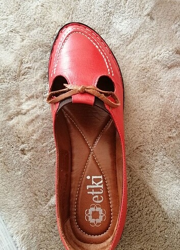 38 Beden kırmızı Renk Kadın deri ayakkabı 