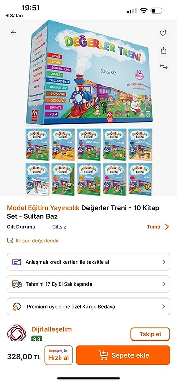 Değerler treni hikaye seti