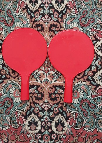 Renkli Güneş Desenli Çocuk Plaj Raketi - Görsel 2