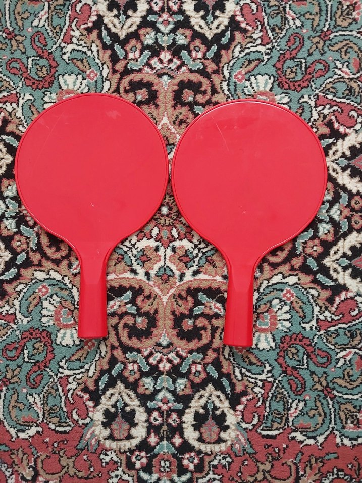 Renkli Güneş Desenli Çocuk Plaj Raketi - Görsel 2