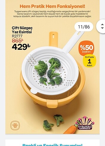 Tupperware süzgeç 