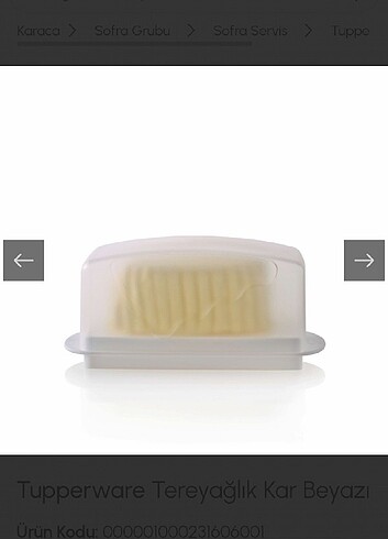 Tupperware tereyağlık 