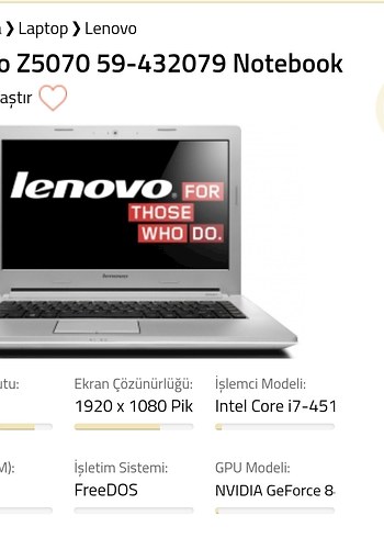 Lenovo z50-70 Dizüstü Bilgisayar - Görsel 5
