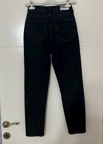 34 Beden Siyah Regular Fit Kadın Denim Pantolon
