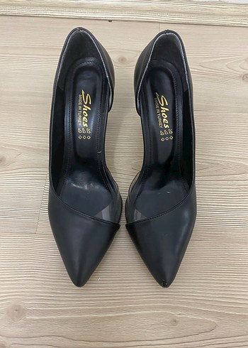 39 Beden Klasik Siyah Stiletto Kadın Topuklu Ayakkabı