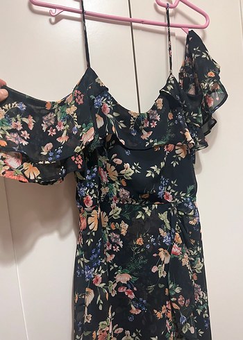 Stradivarius marka Çiçek Desenli mini elbise