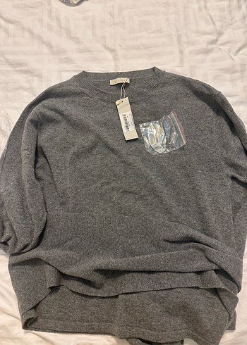 Zeyyen Kadın Gri Uzun Kollu Triko - Görsel 4