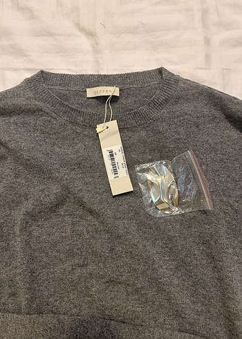 Zeyyen Kadın Gri Uzun Kollu Triko - Görsel 3