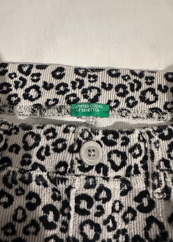 Kız çocuk Gri Desenli kadife tayt - Görsel 4