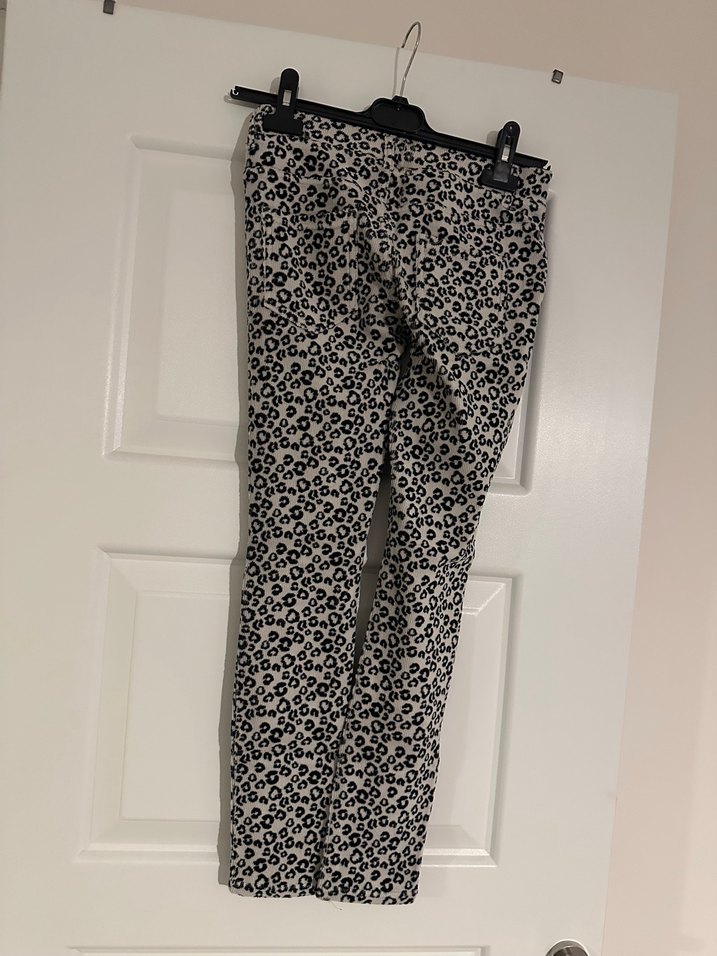 Kız çocuk Gri Desenli kadife tayt - Görsel 2