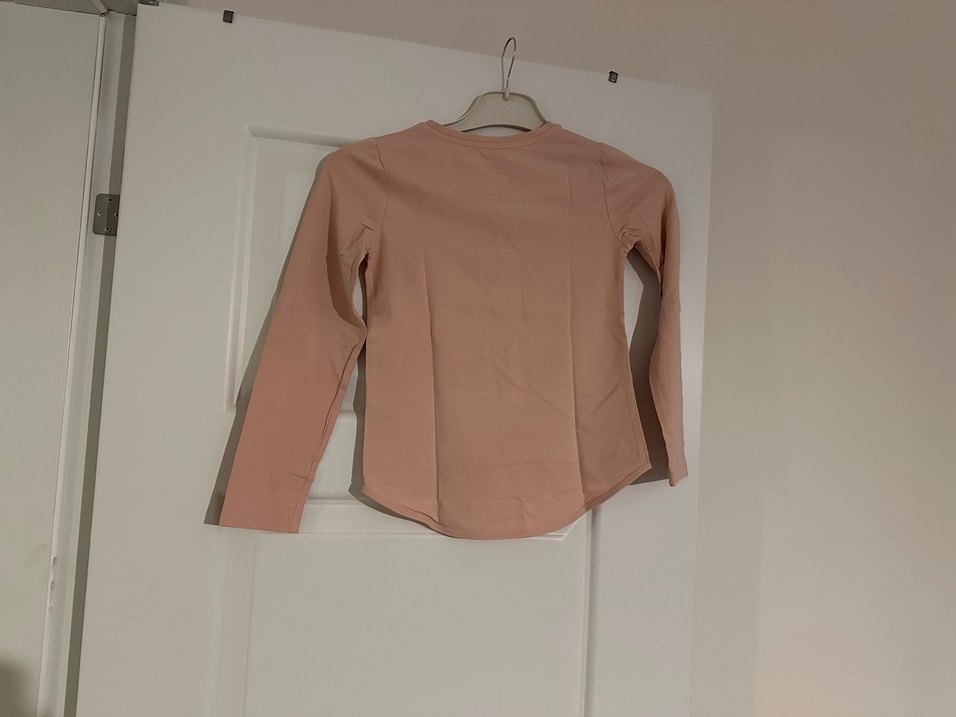 Kız Çocuk Pembe Uzun Kollu Baskılı Tişört - Görsel 2