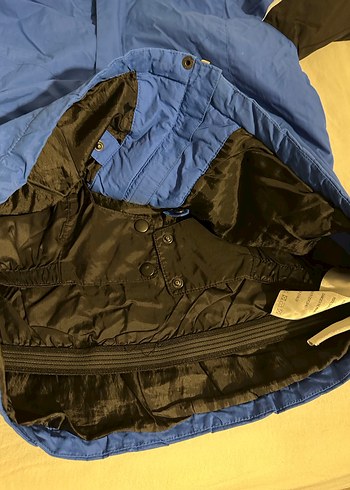 Erkek  çocuk Mavi Kayak Montu Fermuarlı - Görsel 3