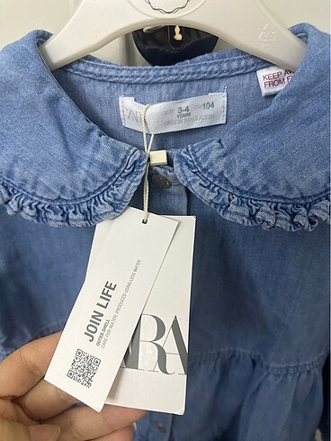 4 Yaş Beden mavi Renk Zara elbise