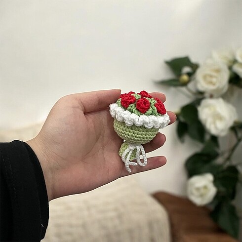 Beden Buket anahtarlık amigurumi