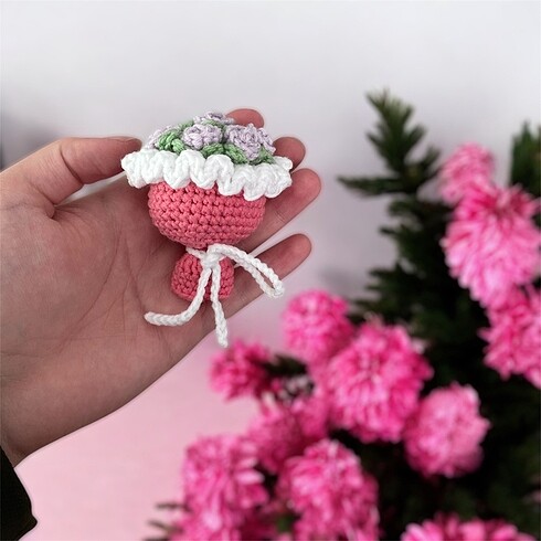 Beden Buket anahtarlık amigurumi