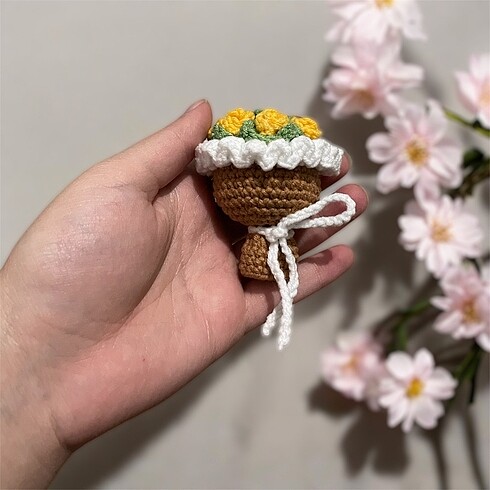  Beden Buket anahtarlık amigurumi