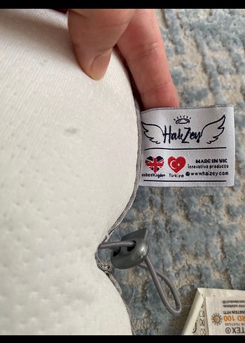 Halzey Bebek Kepçe Kulak Bandı Beyaz %100 Pamuk - Görsel 3