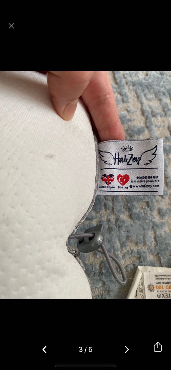 Halzey Bebek Kepçe Kulak Bandı Beyaz %100 Pamuk - Görsel 3