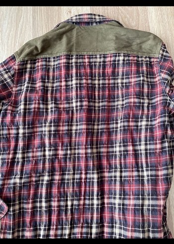 Düğmeli Bordo Ekoseli erkek Gömlek - Görsel 4