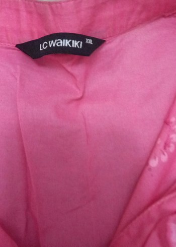 Pembe Keten V Yakalı Bluz - Görsel 3