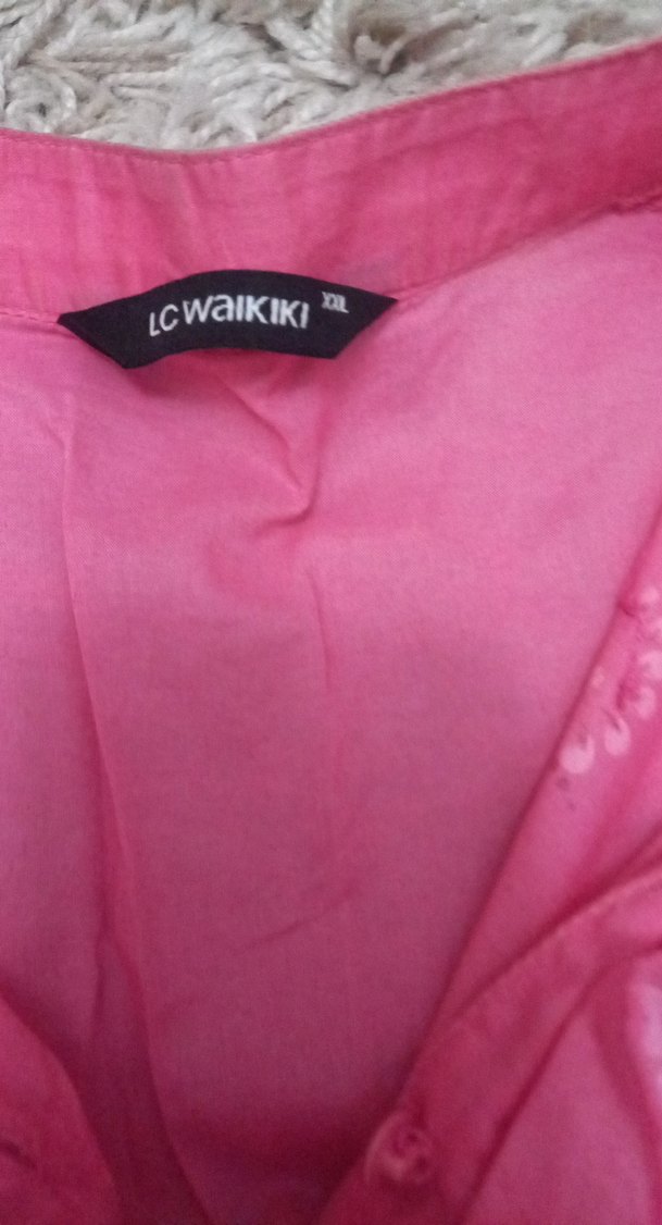 Pembe Keten V Yakalı Bluz - Görsel 3