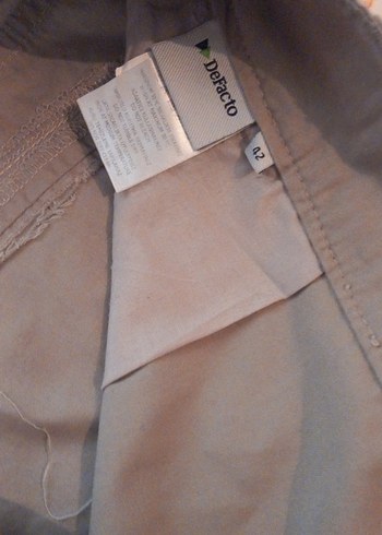 Bej Renkli Pamuklu Mini Hamile Şortu - Görsel 4