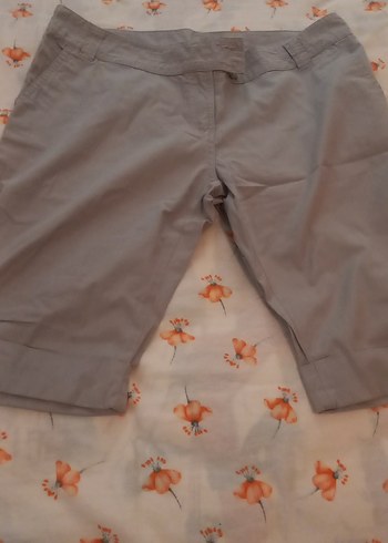 Bej Renkli Pamuklu Mini Hamile Şortu - Görsel 2