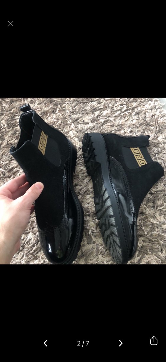 Siyah Süet / deri erkek klasik bot - Görsel 2