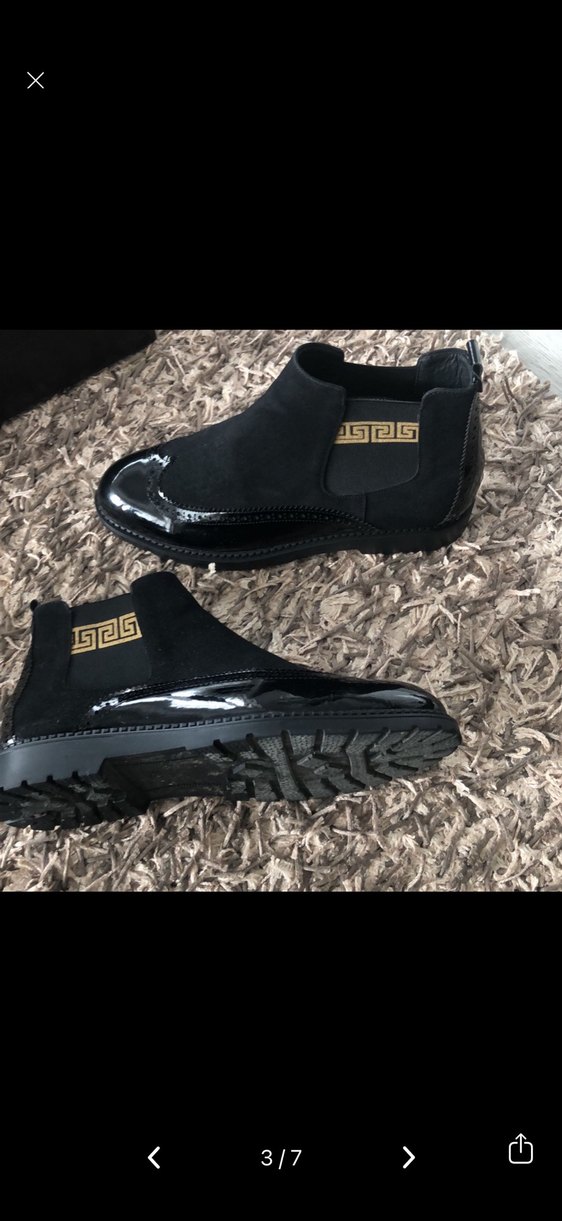 Siyah Süet / deri erkek klasik bot - Görsel 3