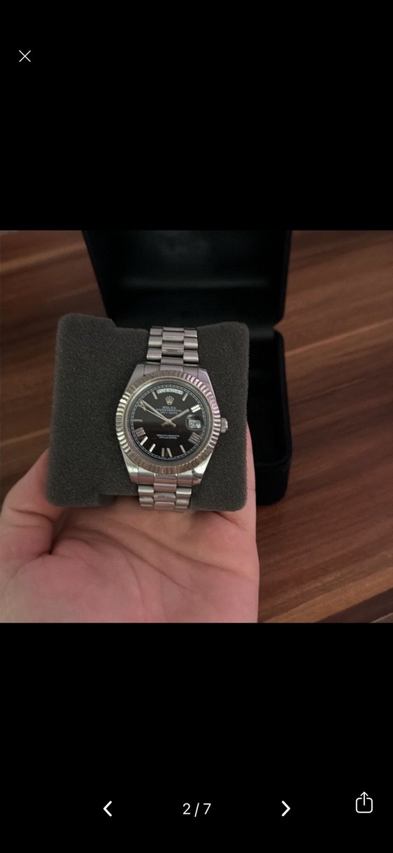 Modern Klasik Gri Erkek Kol Saati gri rolex otomatik - Görsel 2