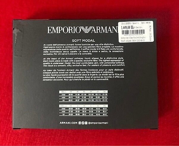 Emporio Armani Orjinal Sıfır Modal Boxer - Görsel 6