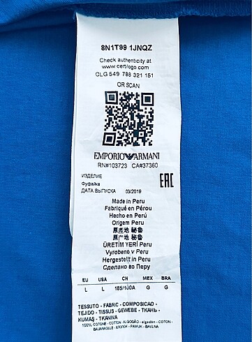 Emporio Armani Orjinal Sıfır Tişört - Görsel 2