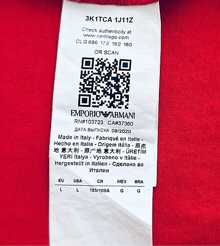 Emporio Armani Orjinal Sıfır Tişört - Görsel 2