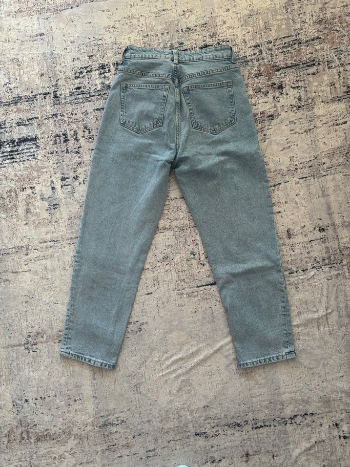 Slim Fit Mom High Ankle Jeans Açık Kot Mavisi - Görsel 2