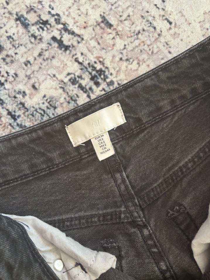 Siyah Slim Fit Mom High Ankle Jeans - Görsel 3