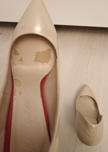 39 Beden ten rengi Renk Krem rengi stiletto ayakkabı