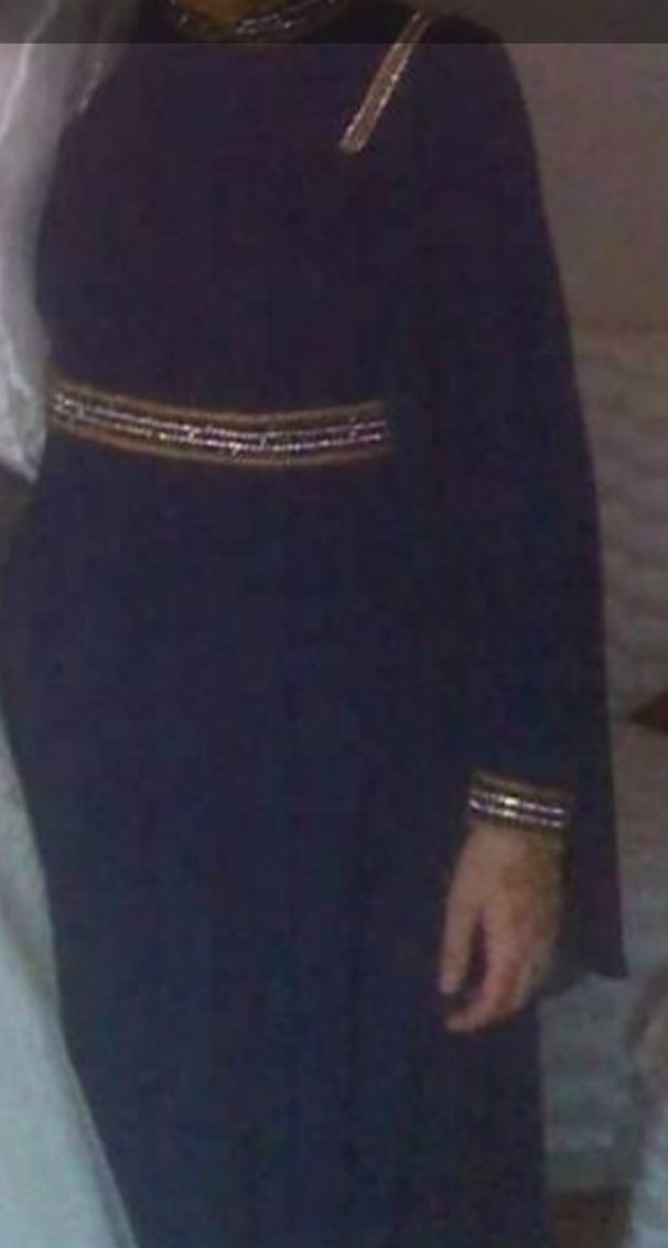 Nakış İşlemeli Lacivert Uzun Kollu Elbise - Görsel 3