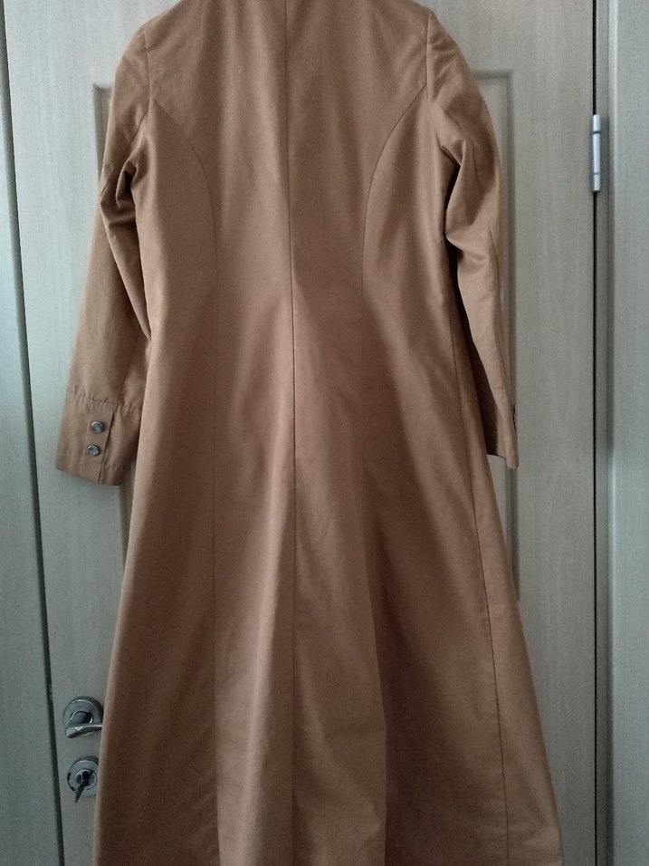 Bej Kadın Uzun Trençkot - Görsel 2