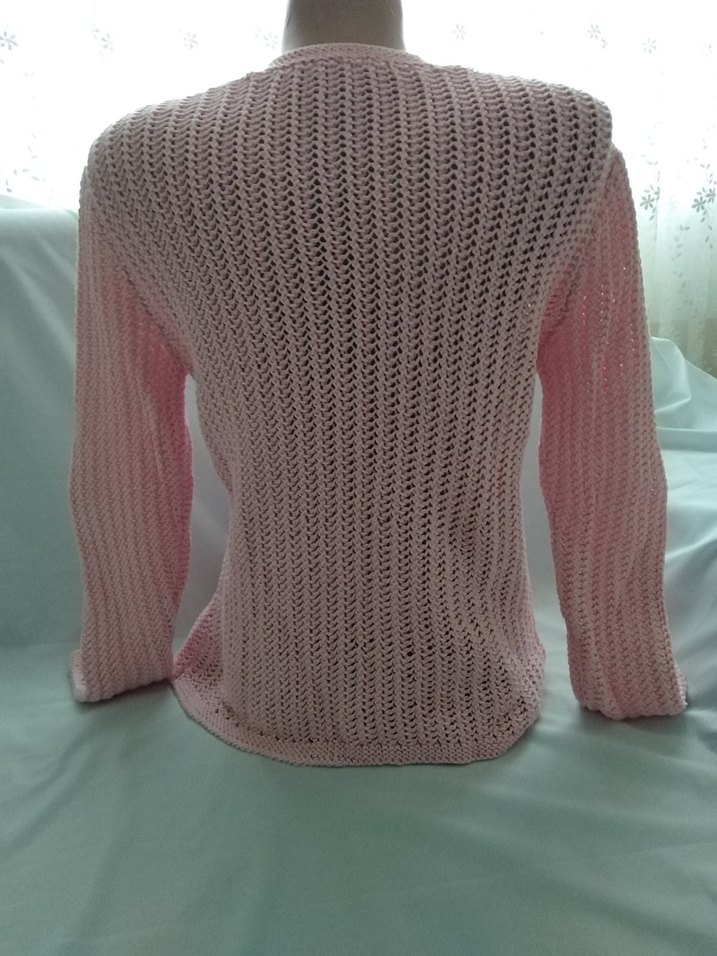 Pembe Örgü Hırka - Görsel 3