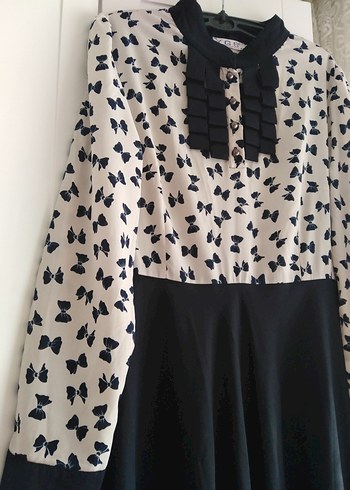 Pilise Detaylı Uzun Kollu Kadın Elbise - Görsel 2