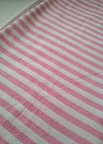 Pembe Çizgili dokuma tek kişilik çarşaf - Görsel 4