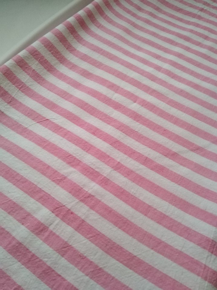 Pembe Çizgili dokuma tek kişilik çarşaf - Görsel 4