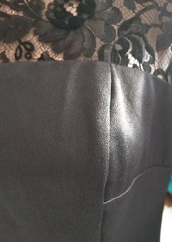 40 Beden siyah Renk Uzun Kol Dantelli Siyah Gotik Abiye Elbise