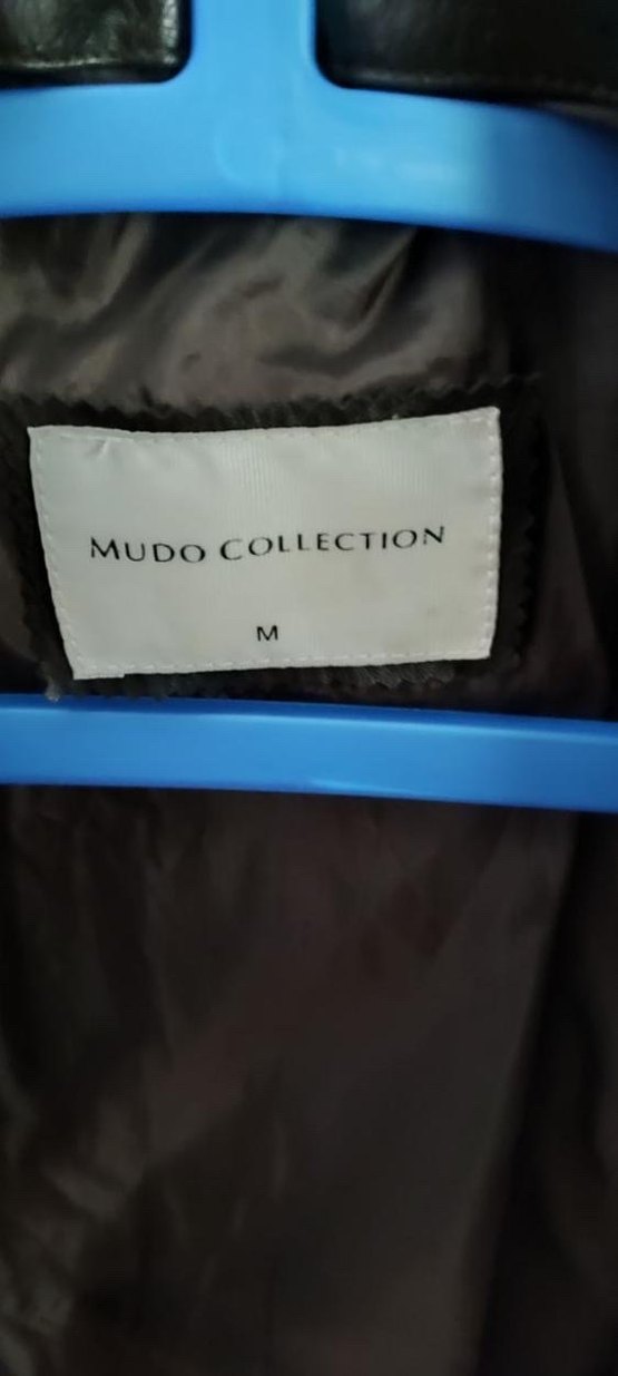 Düğmeli Kahverengi Deri Biker Ceket - Görsel 3