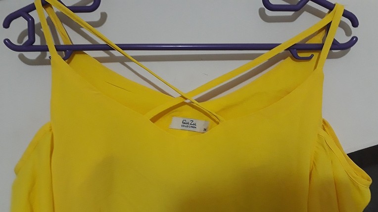Diğer Sarı omuz detaylı bluz