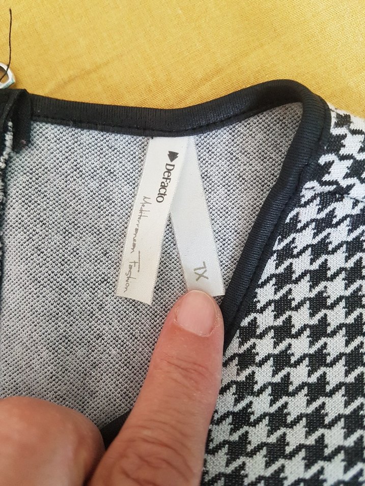 kareli yarim kollu elbise - Görsel 3