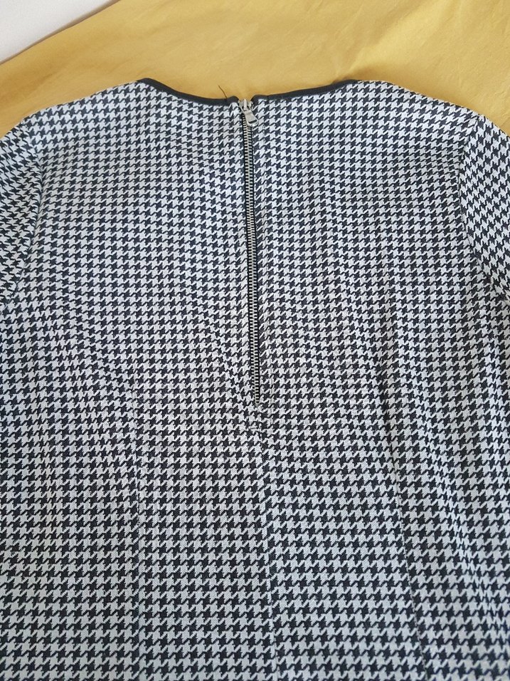 kareli yarim kollu elbise - Görsel 2