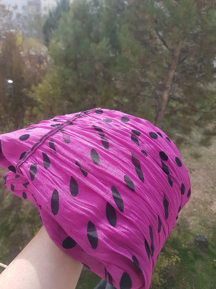 Pembe Pilili Uzun Bohem Etek - Görsel 4