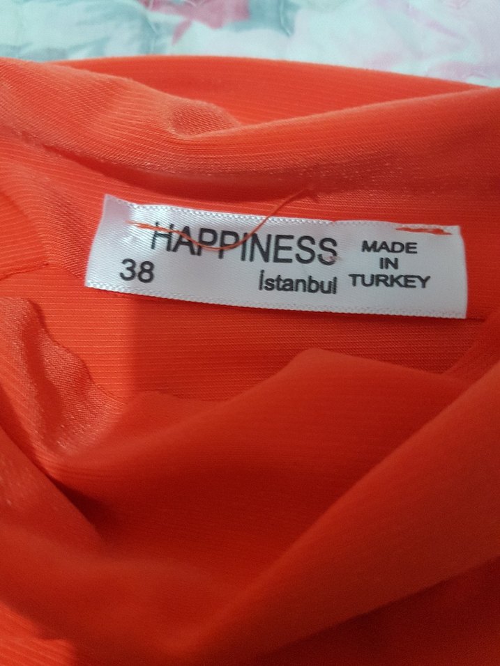 Kırmızı Yüksek Yakalı Drapeli Kadın Bluz - Görsel 5